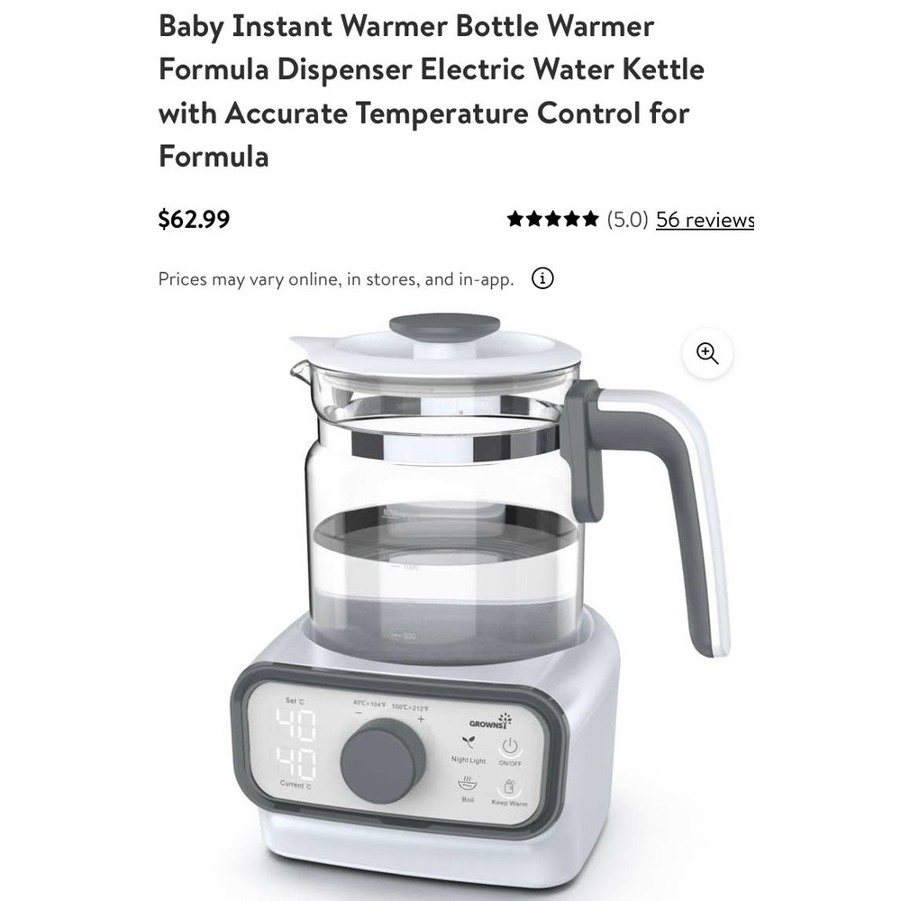 Baby Instant Warmer Bottle Warmer Formula Dispenser